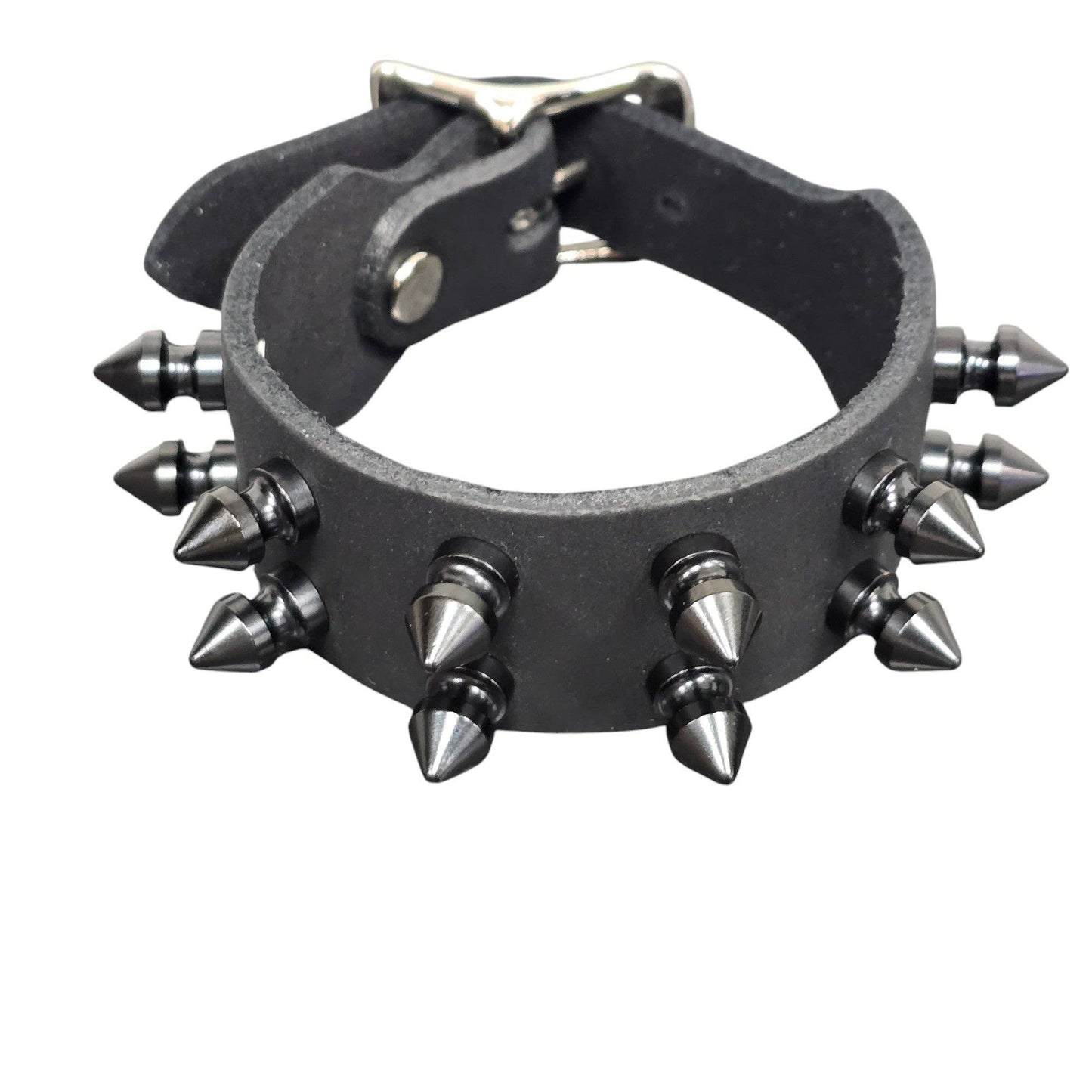 Buckle Bracelet With 2 Row 1/2" Spikes