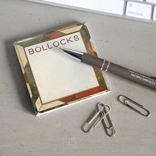 Bollocks - Funny Sarcastic Sticky Note Pad
