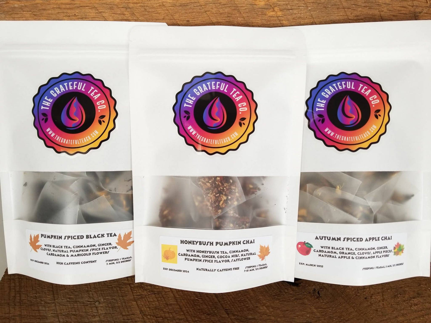 Gourmet Honeybush Pumpkin Chai, 15 Sachets, Naturally Caffei