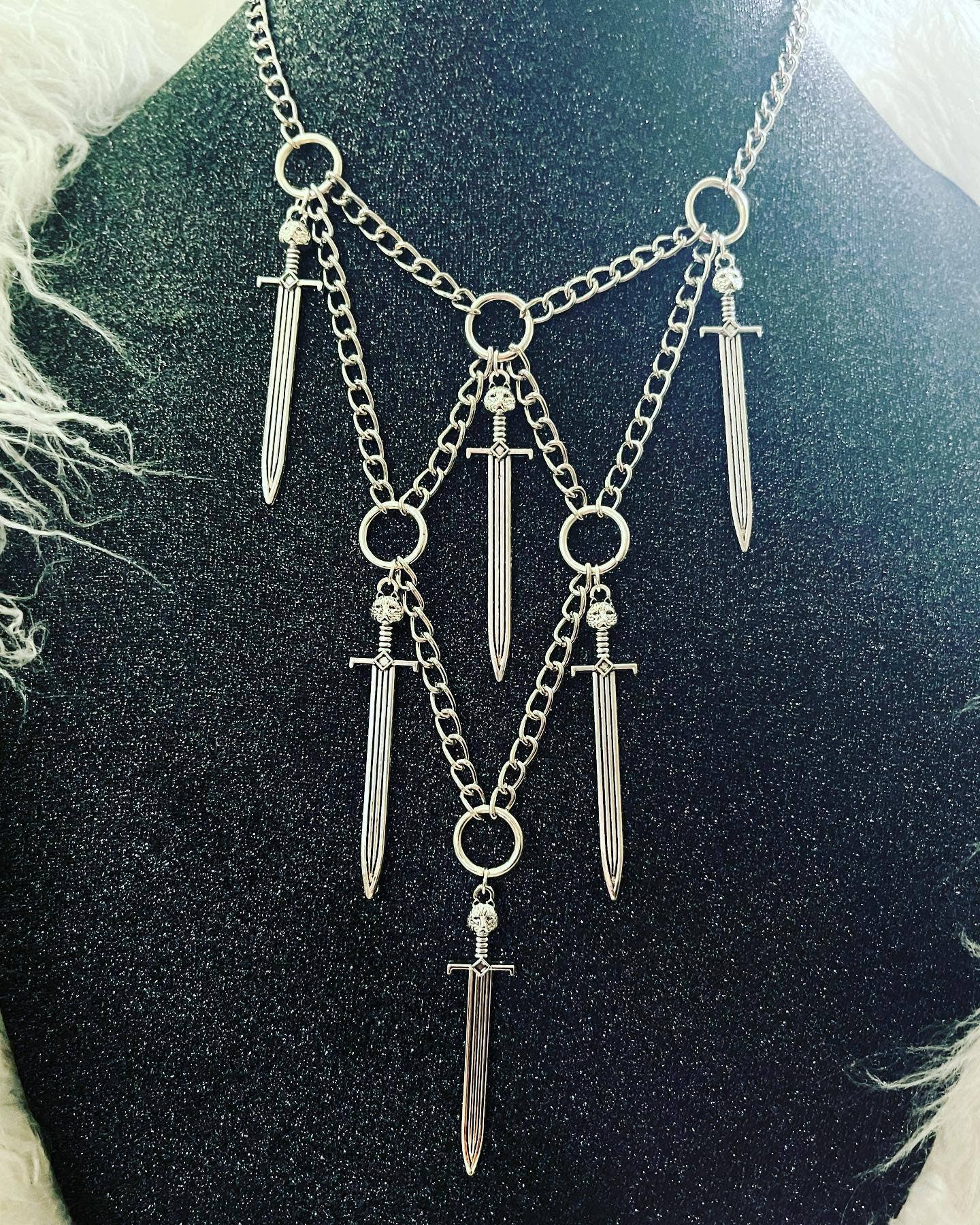 Six of Swords Necklace