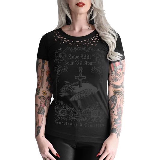 Love Will Tear Us Apart Distressed Women's Tee