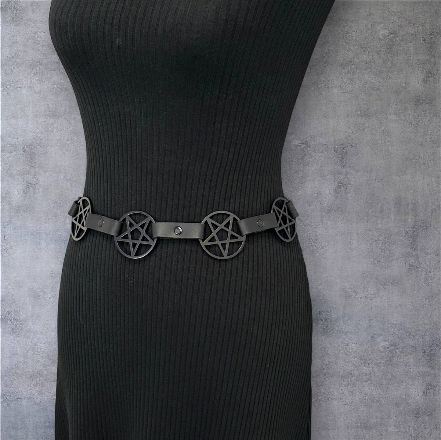 Black Large Pentagram Belt