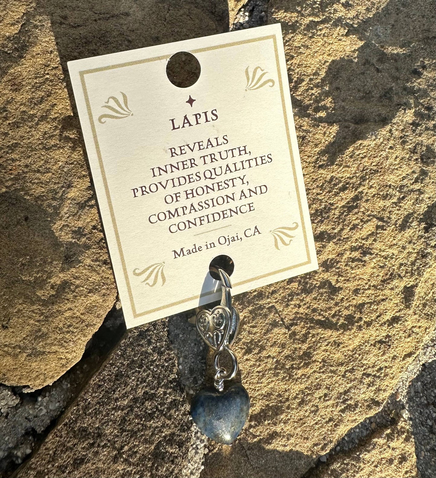 Lapis Heart Pendant for Pets