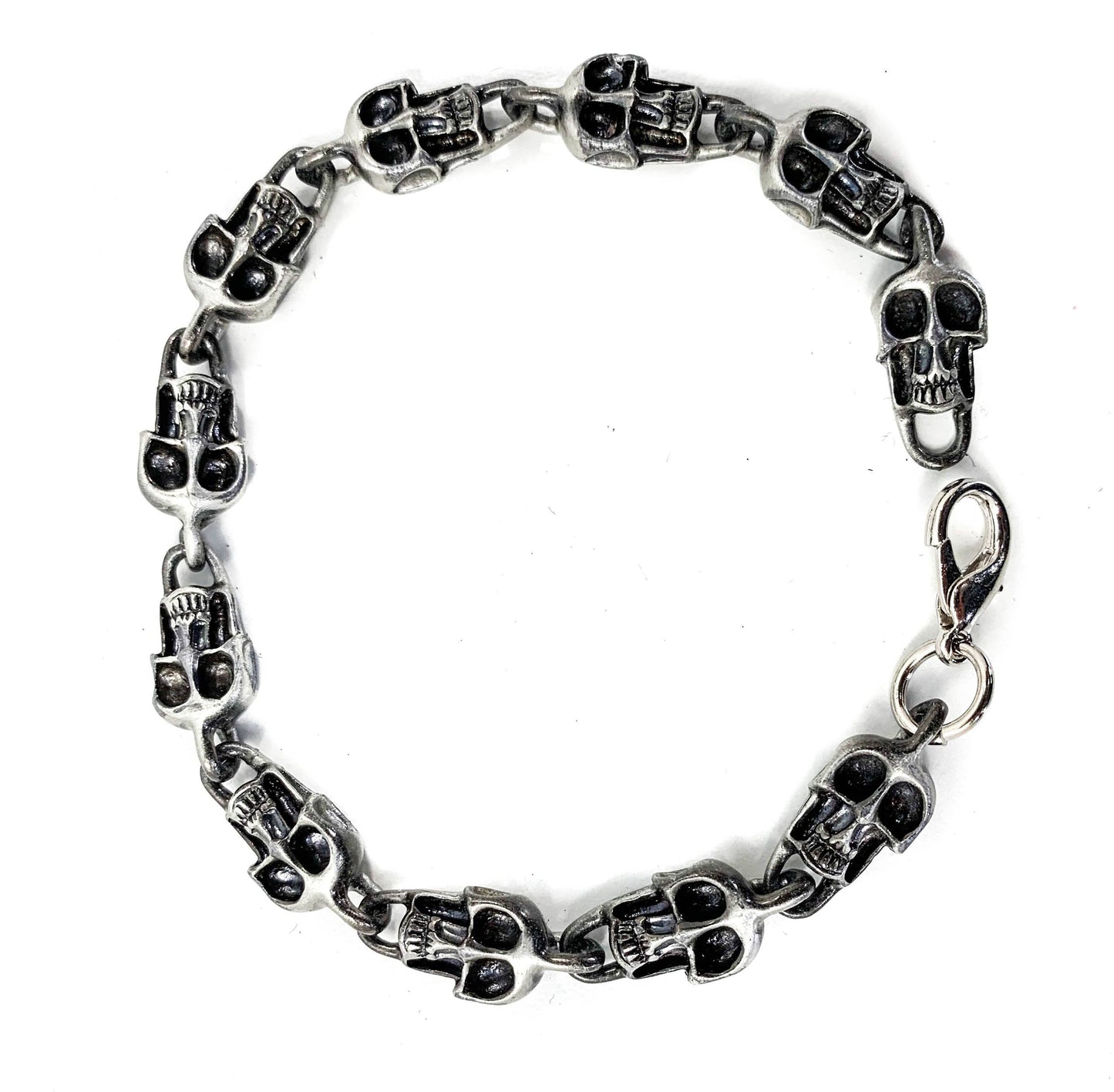 Skull Chain Bracelet/ Silver