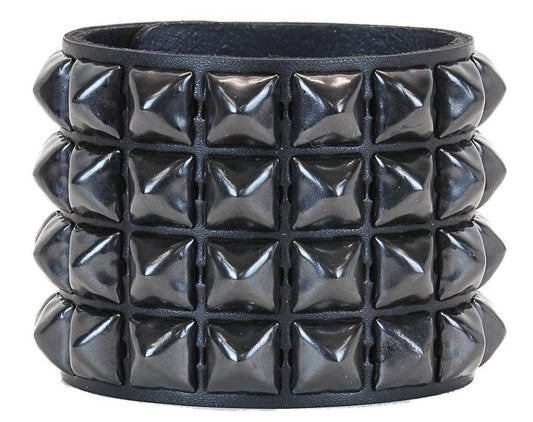 Snap Bracelet wit 4 rows 1/2 in Pyramids