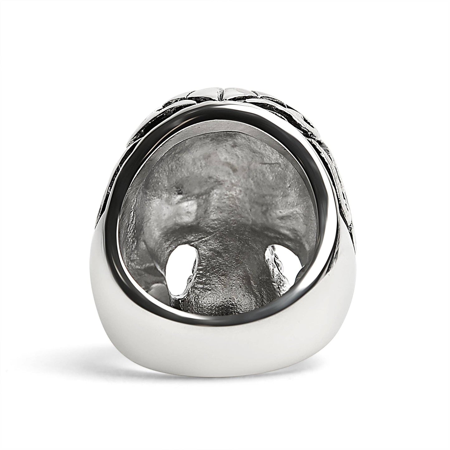 Detailed Stainless Steel Skull Ring
