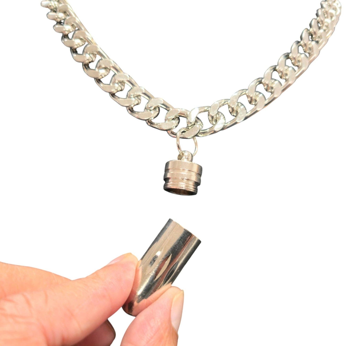 Open Bullet Pendant Necklace