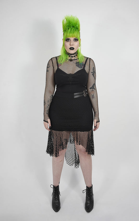 Goth Plus Size Enchanting Fishtail Skirt