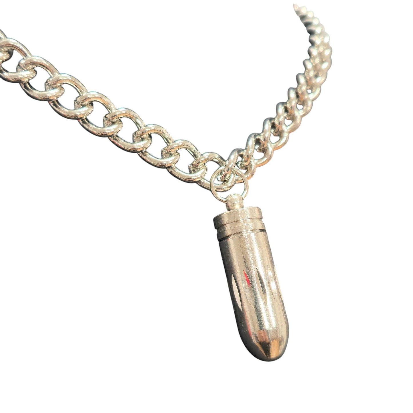 Open Bullet Pendant Necklace