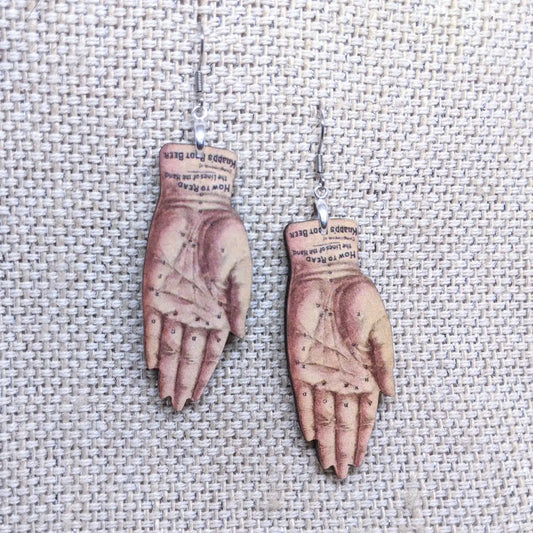 Palm Reader Psychic Earrings