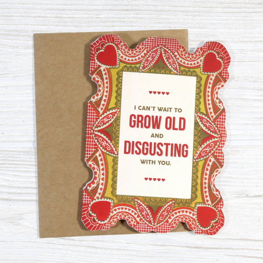 Funny Relationship Card - Can't Wait to Grow Old With You