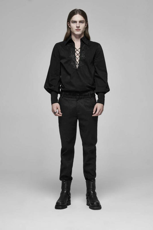 Gothic fire dragon long sleeve shirt