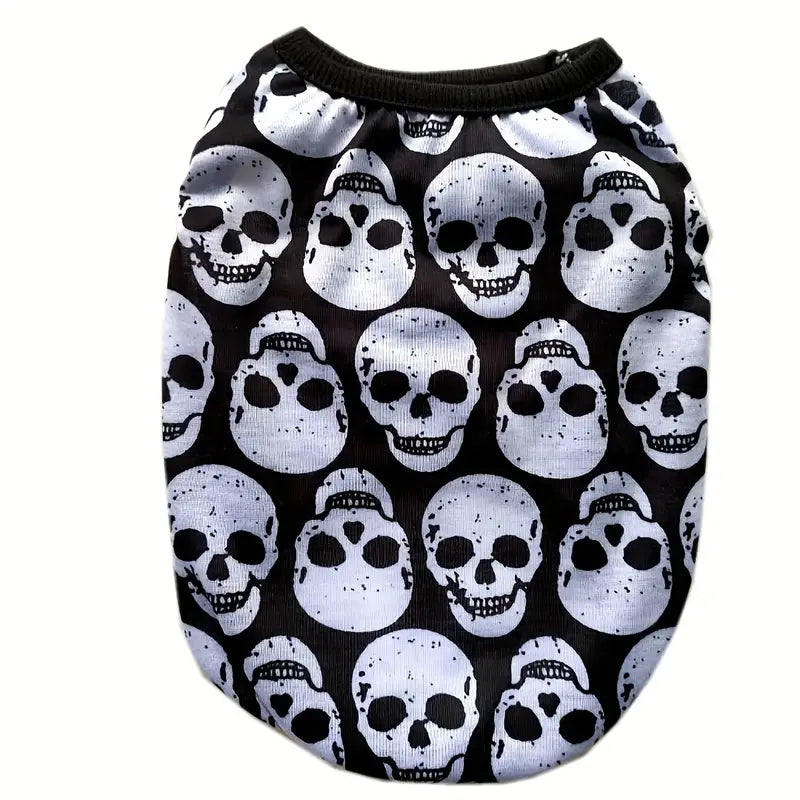 Skull Vest T-Shirt Apparel Skull for dogs