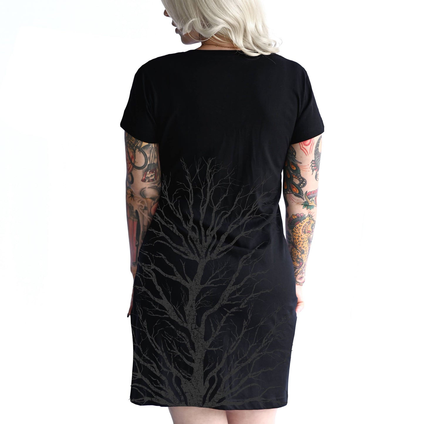 SILENT HEDGES V-NECK DRESS
