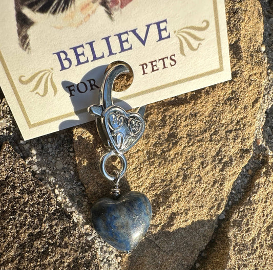 Lapis Heart Pendant for Pets