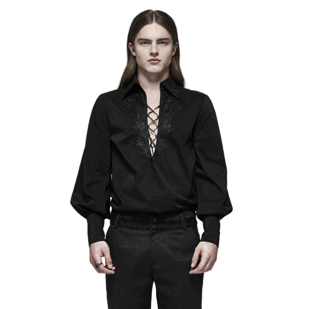 Gothic fire dragon long sleeve shirt