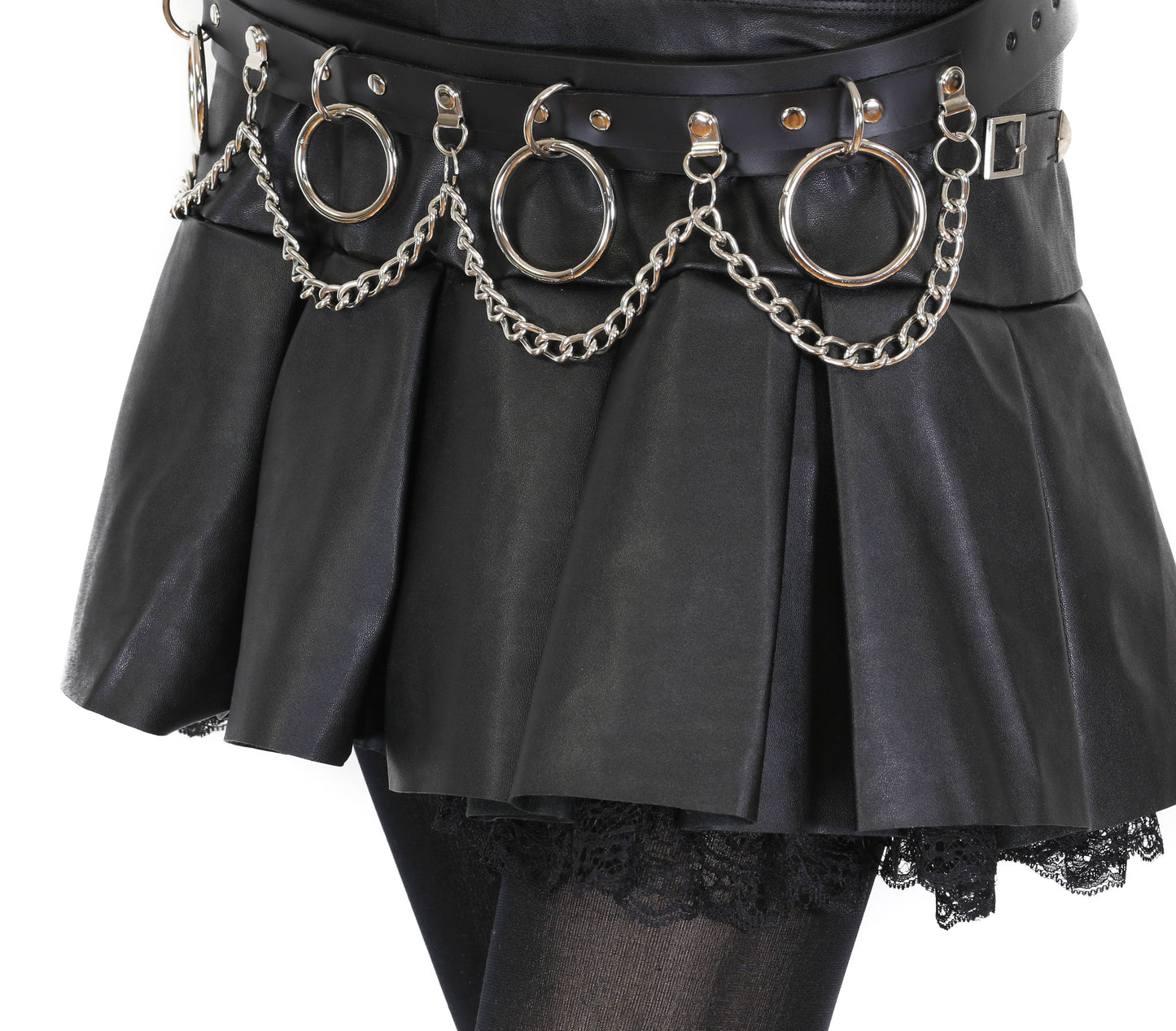 Chain D Ring Bondage Belt