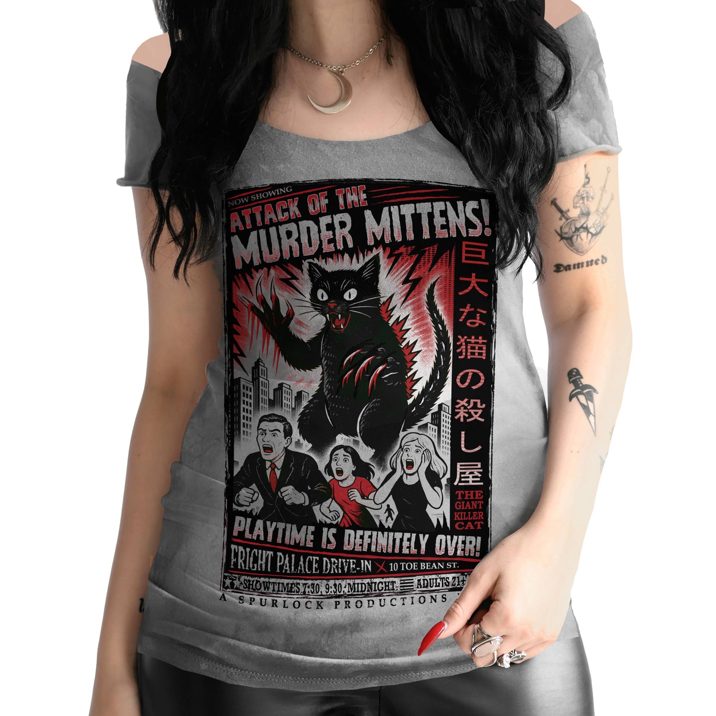 Murder Mittens Off Shoulder Tee
