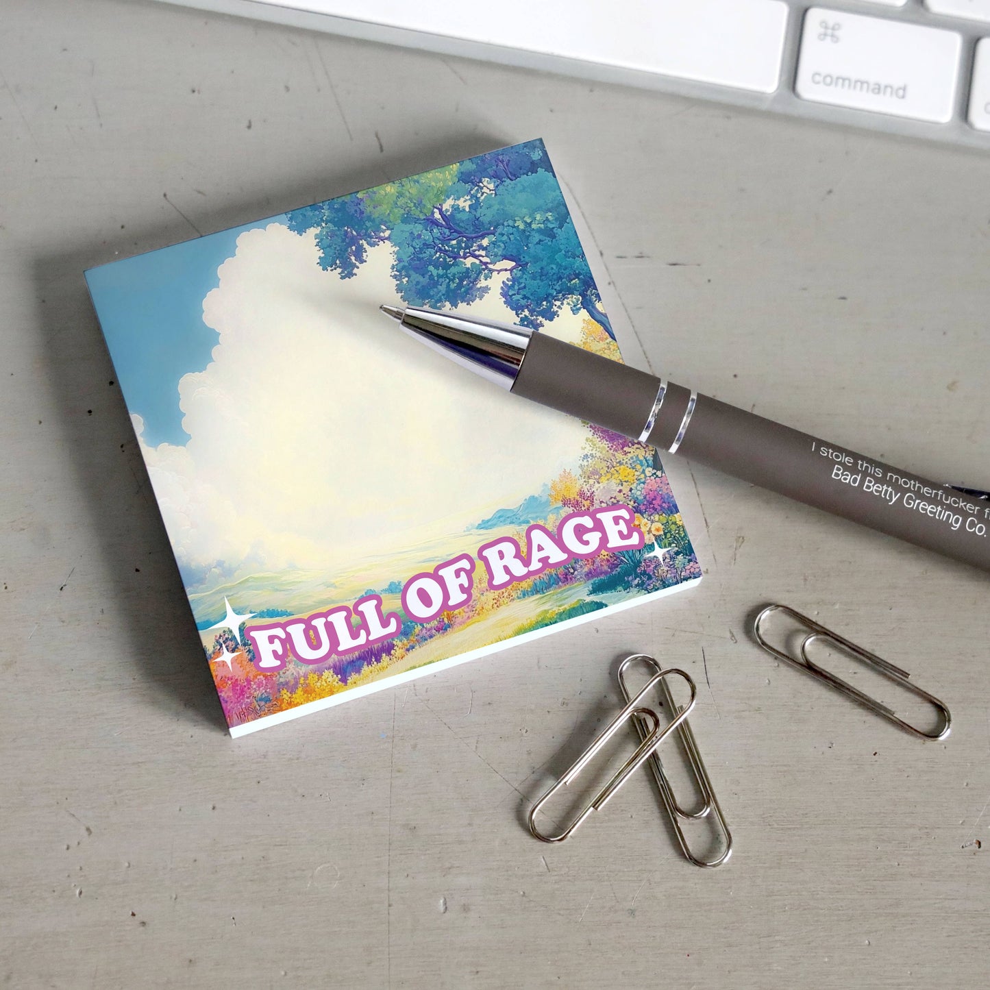 Full of Rage - Funny Sticky Note Pad