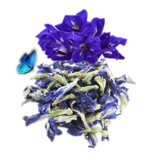 Blue Butterfly Pea Inclusions Flowers & Petals, 1/2 oz. or 1