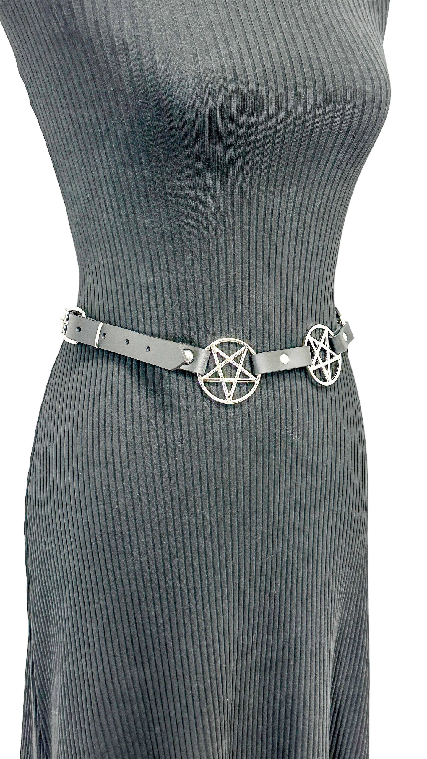 Black Large Pentagram Belt