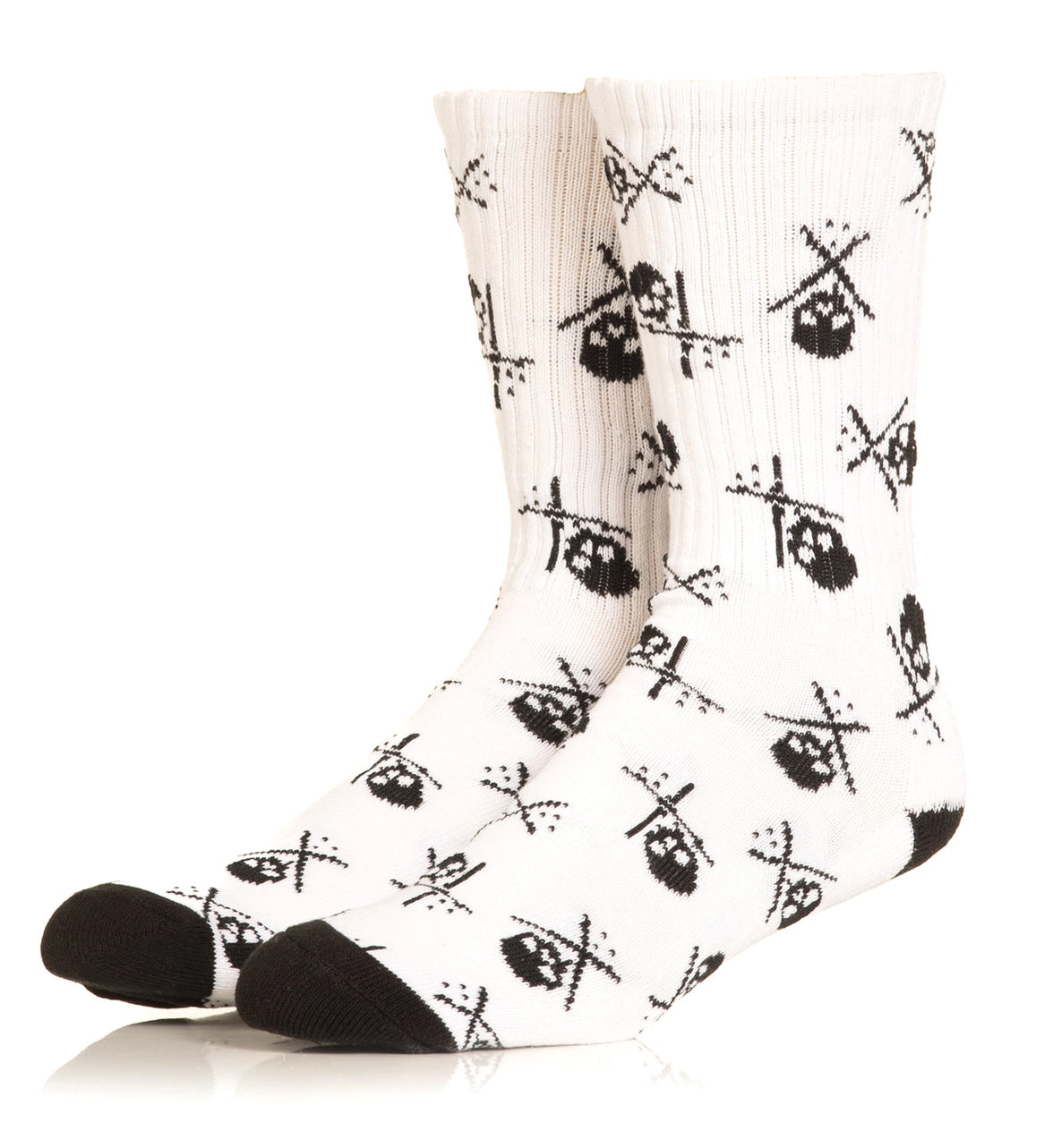 White Badged Socks 7"