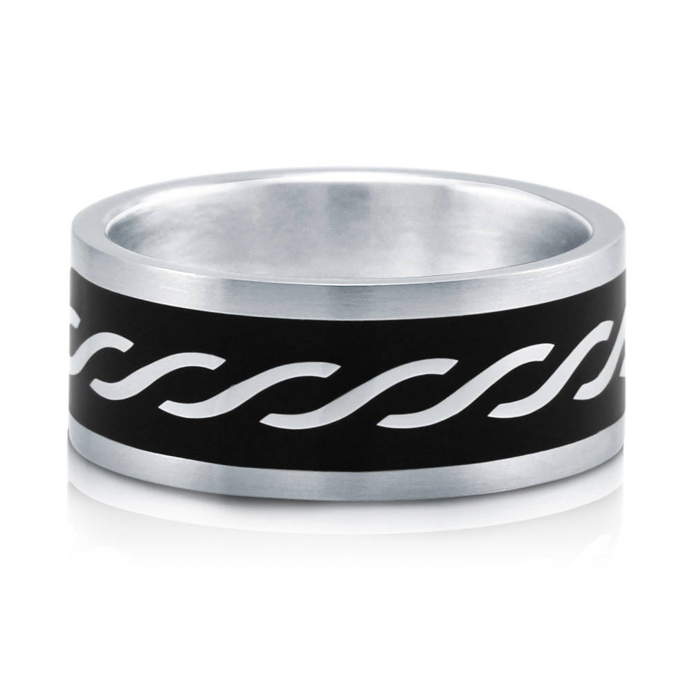 Stainless Steel Cocktail Band Ring