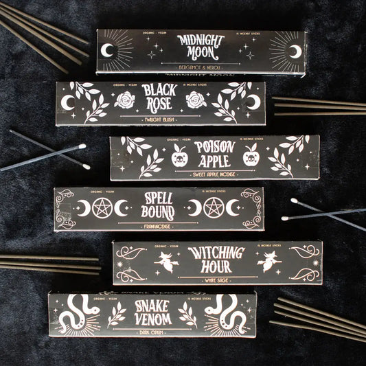 Set of 6 Midnight Rituals Gothic Incense Sticks