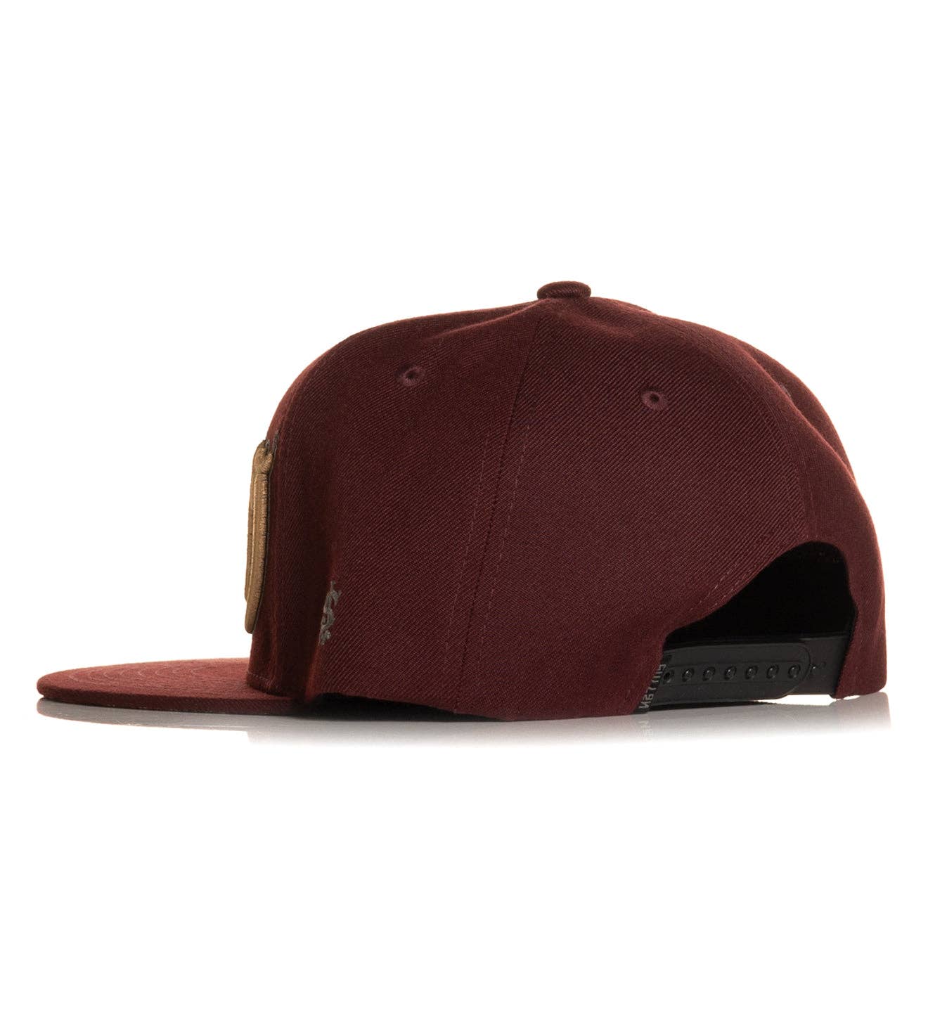 Maroon Crow Skull Snapback Hat