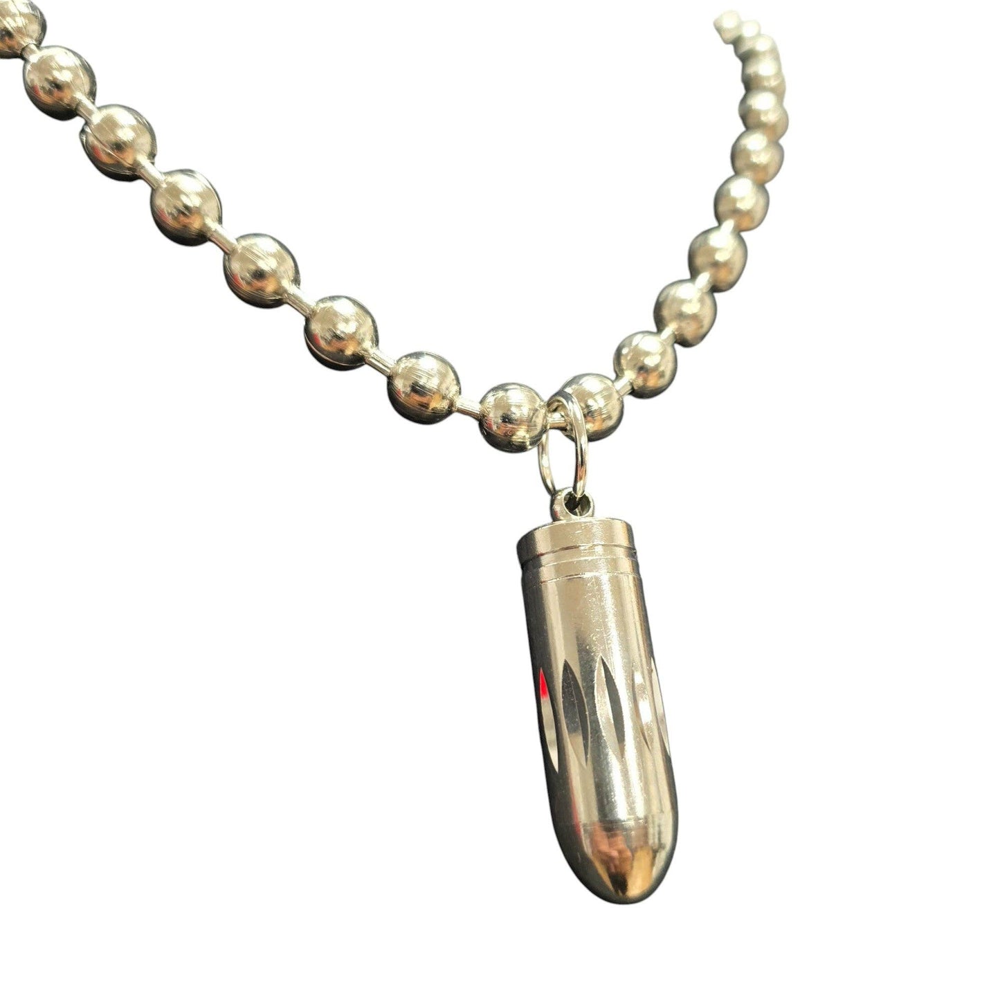 Open Bullet Pendant Necklace