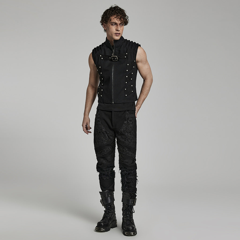 Punk Zipper Waistcoat