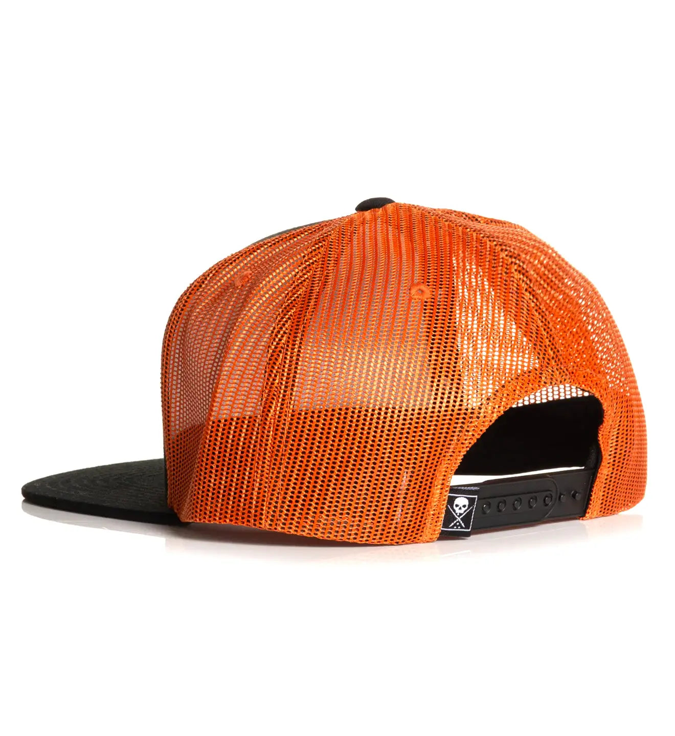 Black and Orange Contour Snapback Trucker Hat