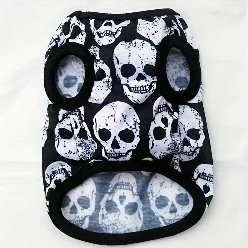 Skull Vest T-Shirt Apparel Skull for dogs