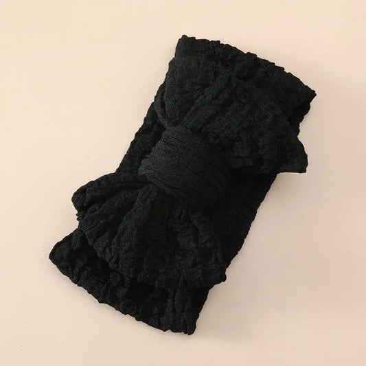 Midnight Bow Bliss: Baby Black Headband