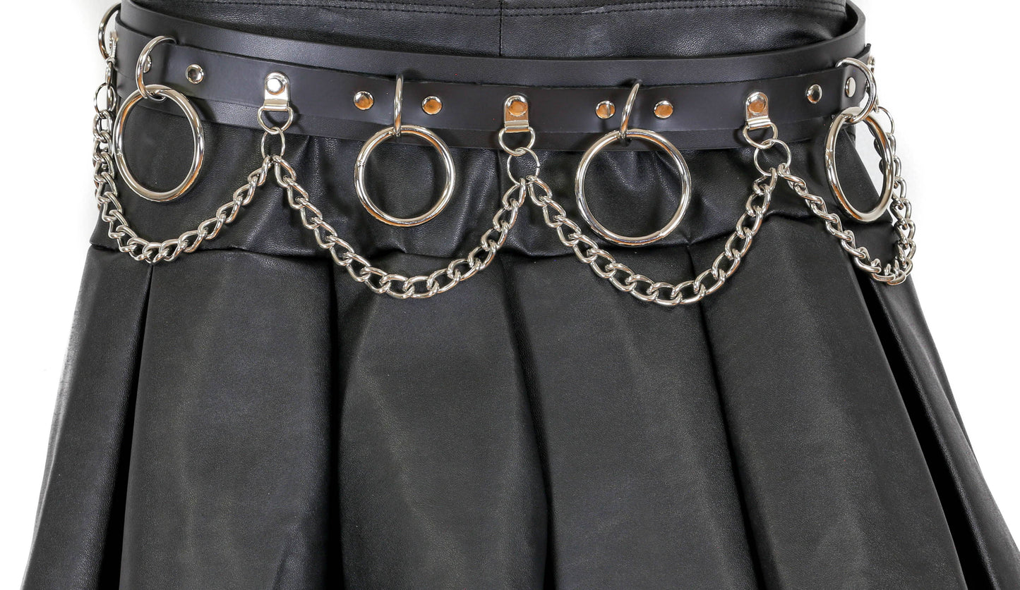 Chain D Ring Bondage Belt