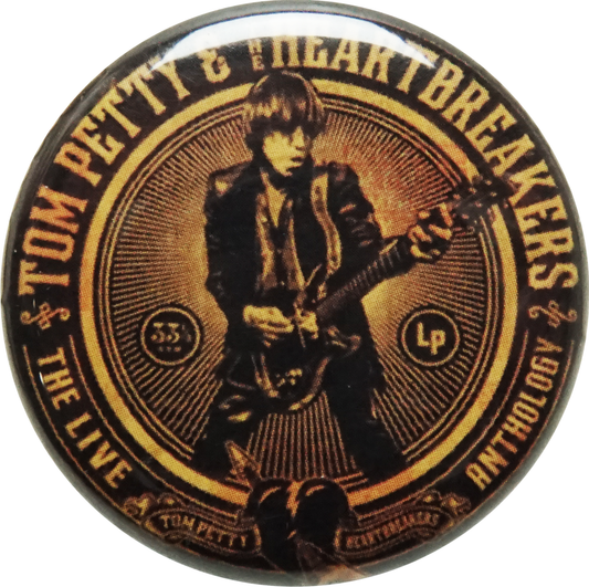 Pin-on Button - 1.25 Inch - Petty, Tom - Heartbreakers Live