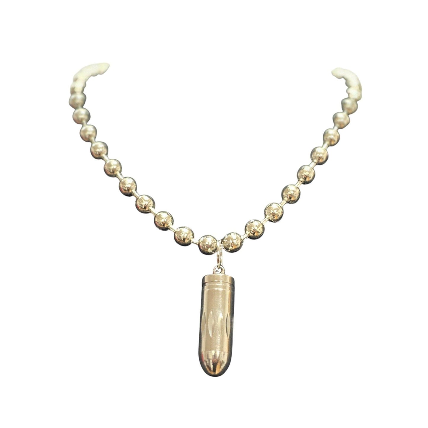 Open Bullet Pendant Necklace