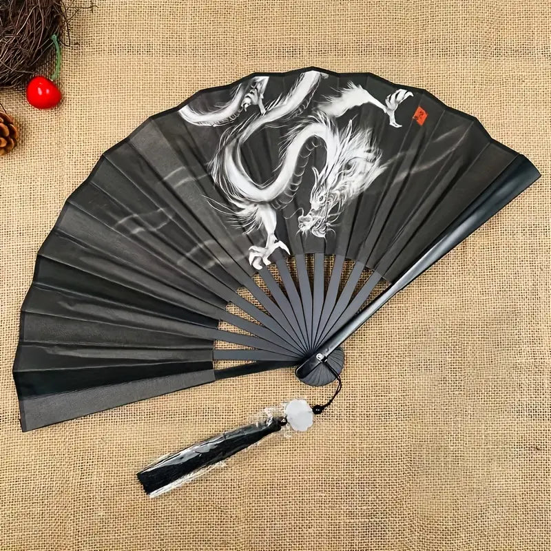 Wooden Chinese Fan -8in