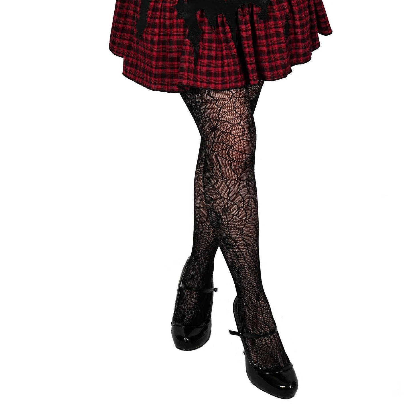 Gothic Fishnet Spider Web Tights