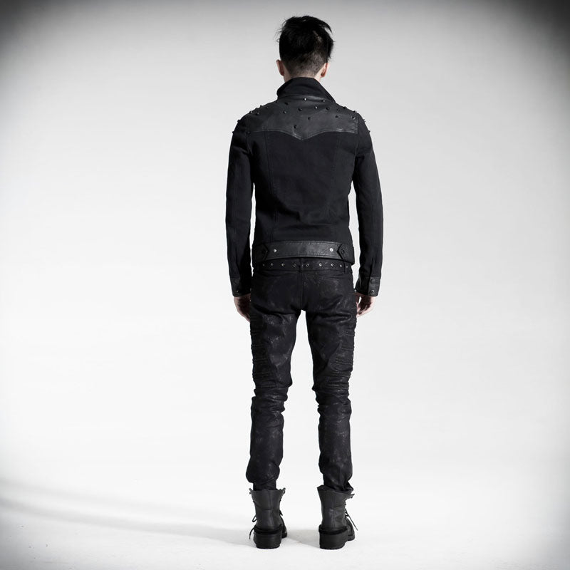 Uniform Style Dark Fringe Men Pants