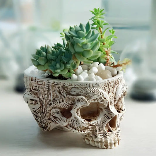 Resin Skeleton Flower Pot
