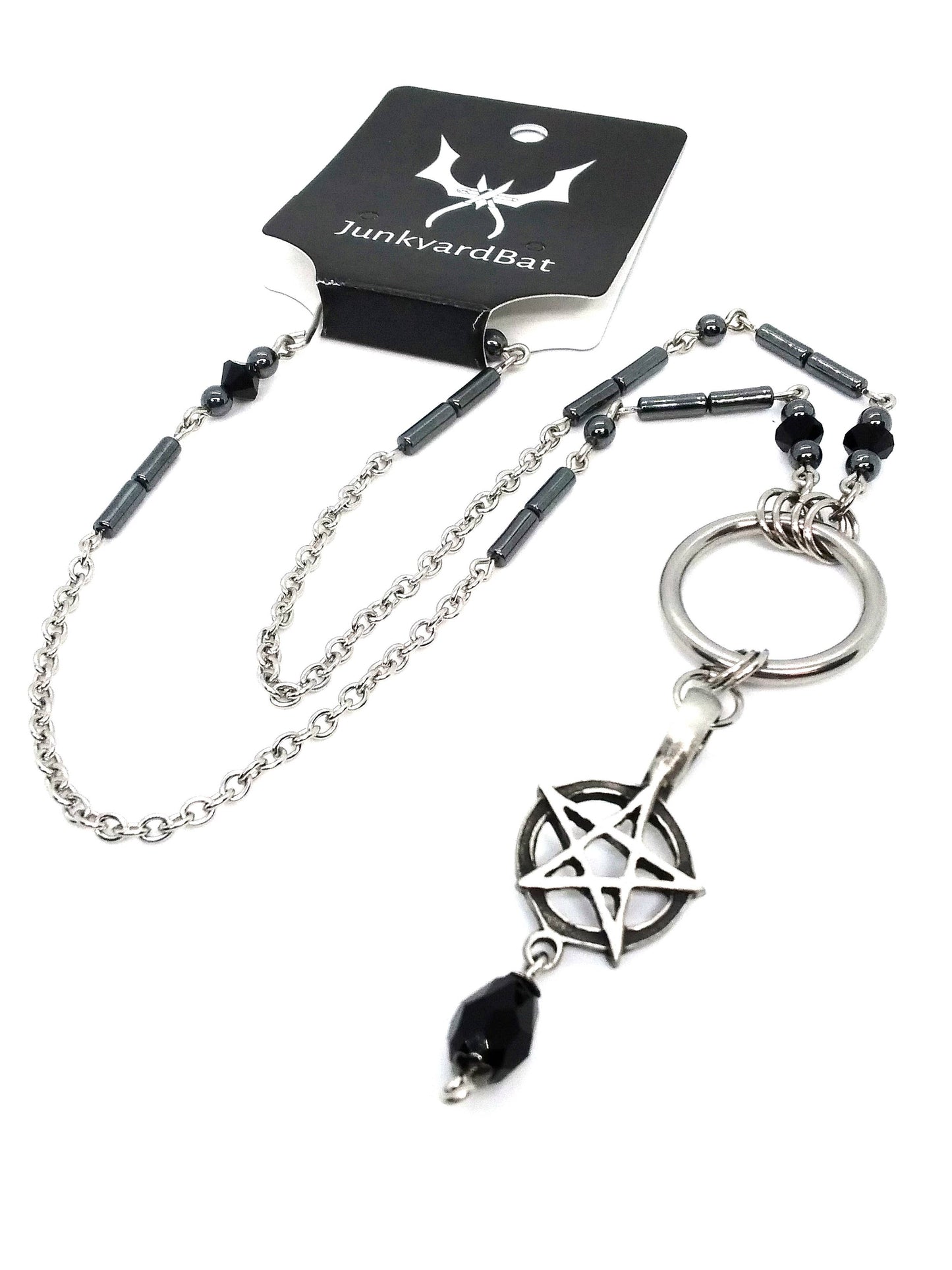 Pentacle Necklace: Black