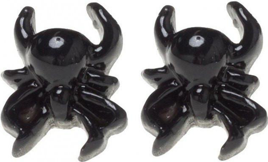 Earrings - Sourpuss -  Black Spider Studs