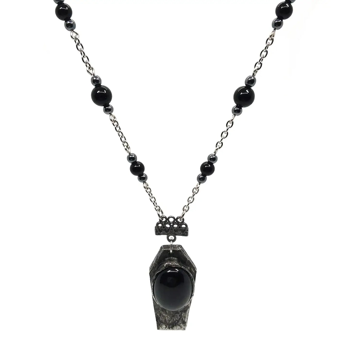 Onyx Coffin Necklace