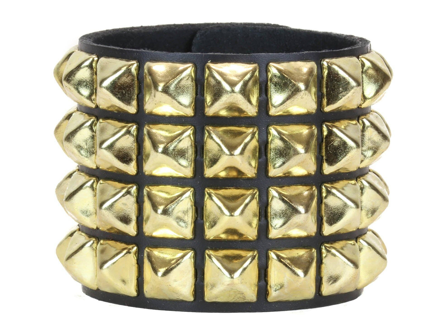 Snap Bracelet wit 4 rows 1/2 in Pyramids