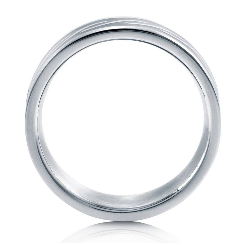 Stainless Steel Cocktail Band Ring