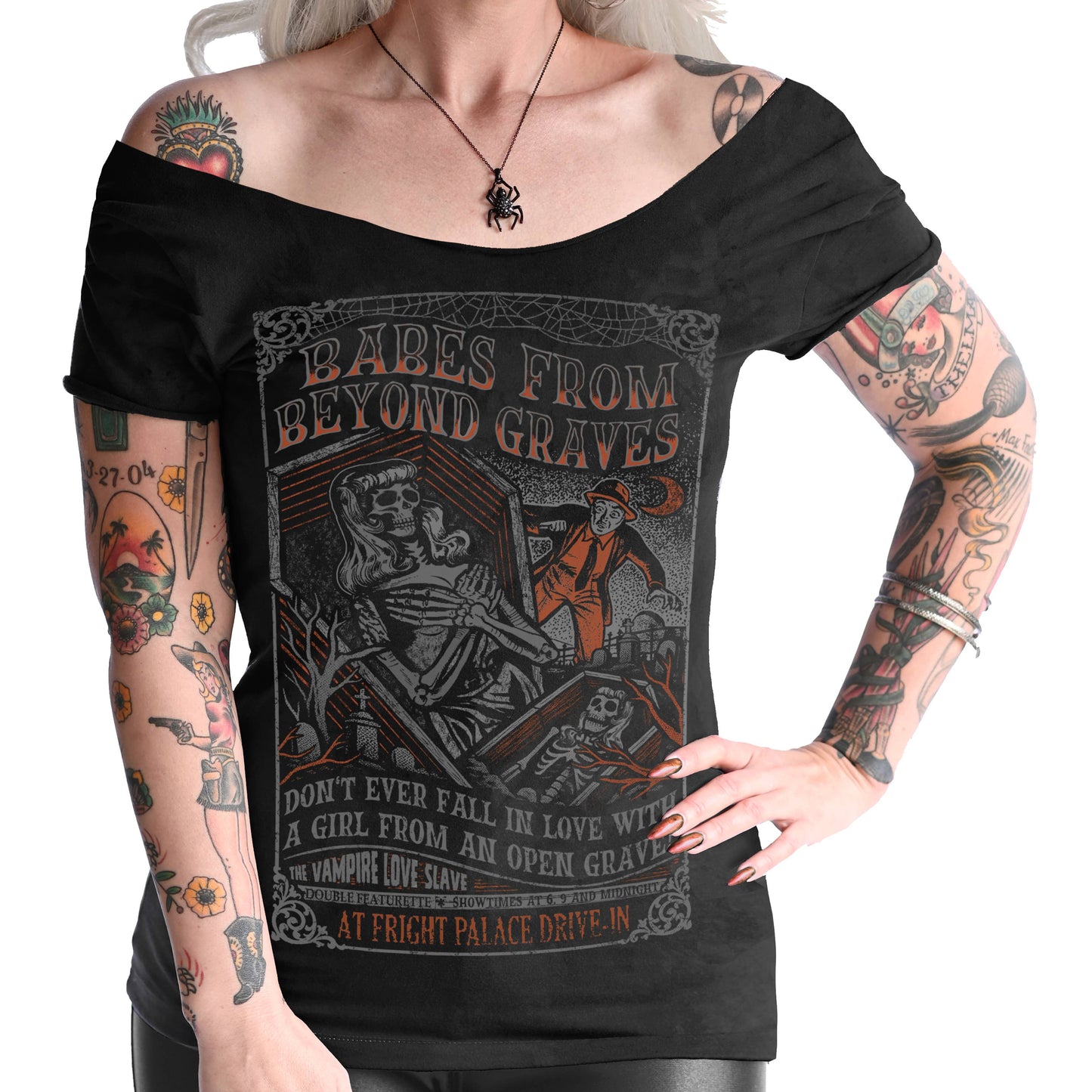 Babes From Beyond Graves Off Shoulder Tee