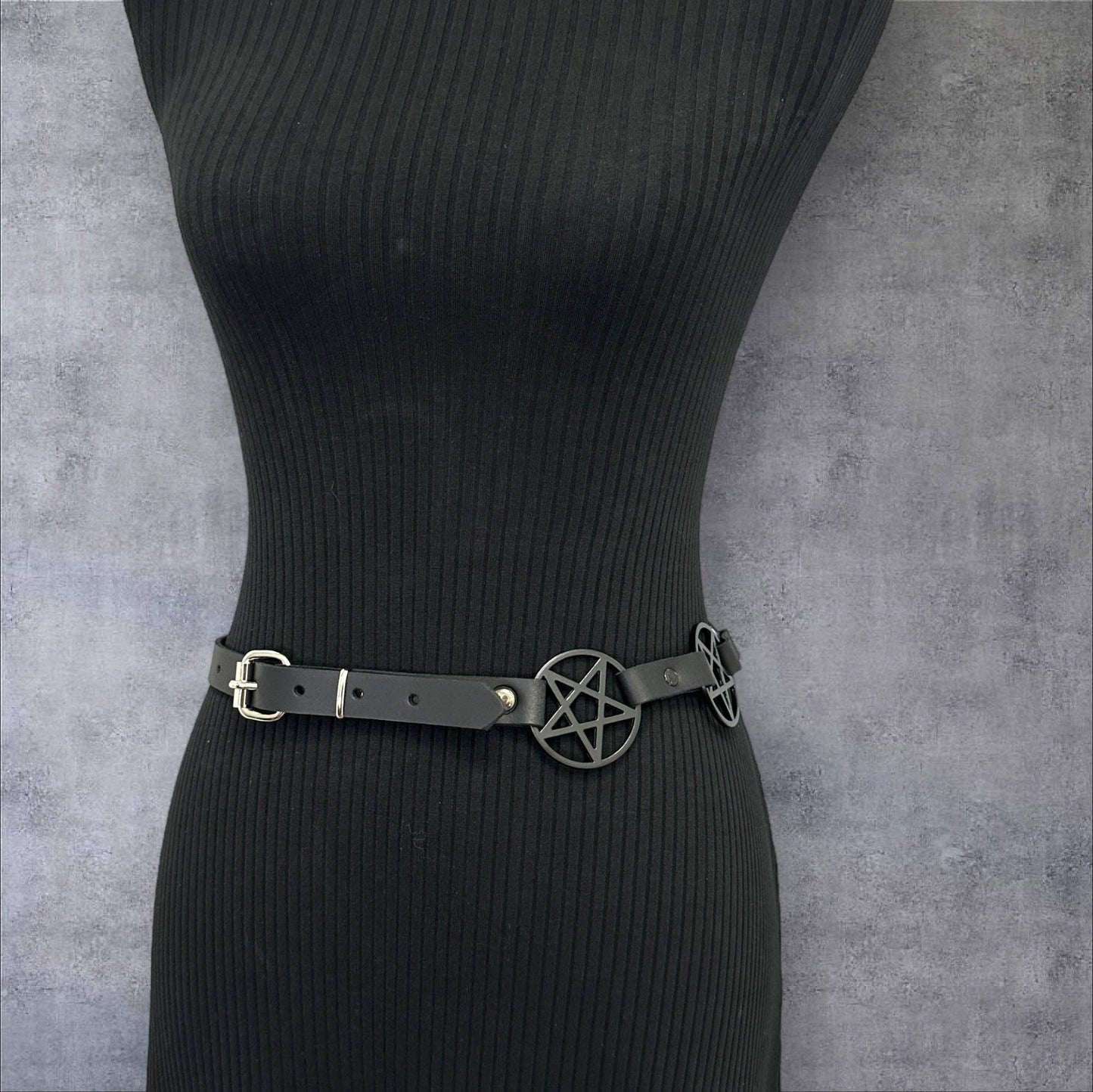 Black Large Pentagram Belt