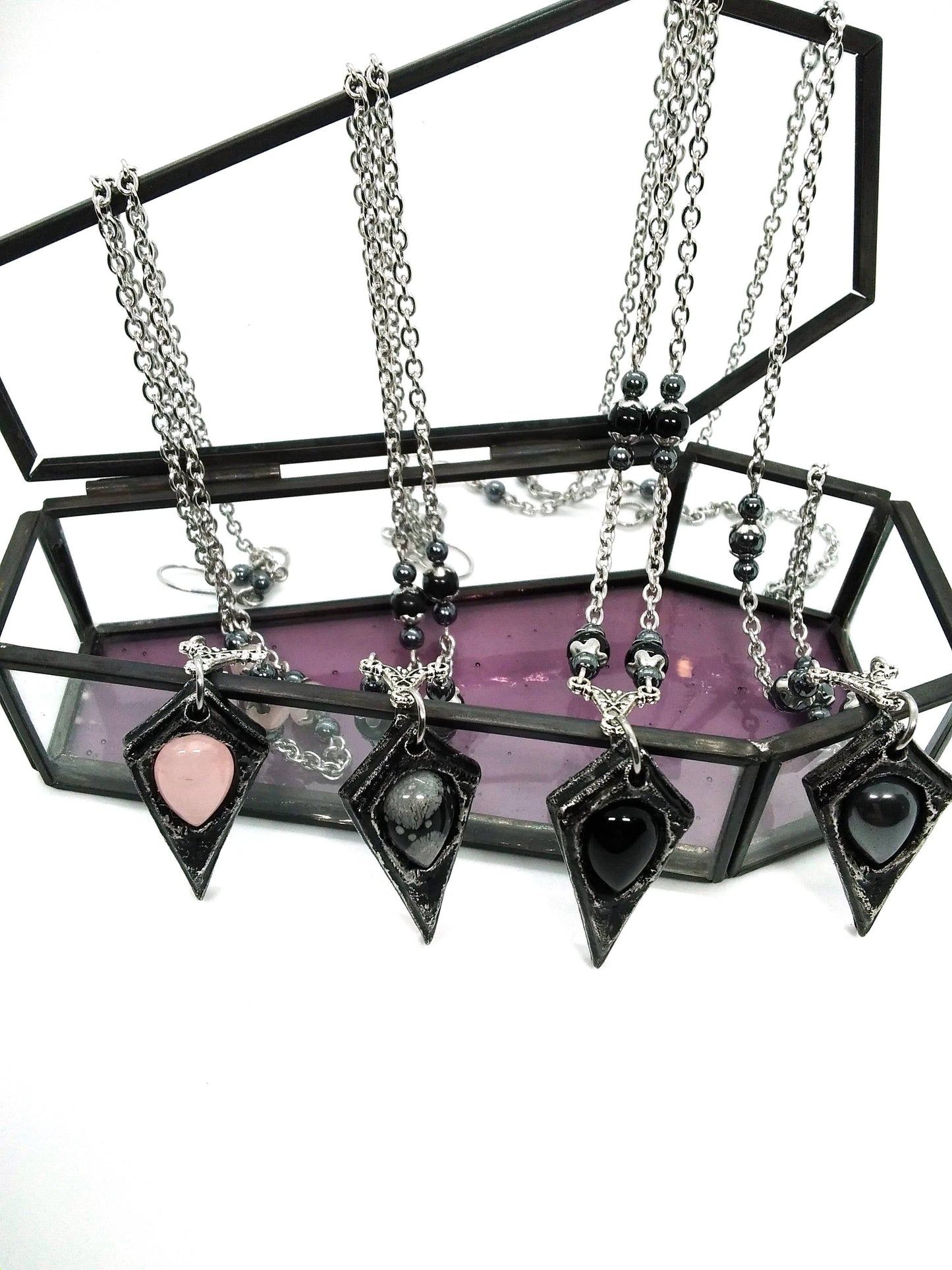 Pendulum Necklace with Stone Options