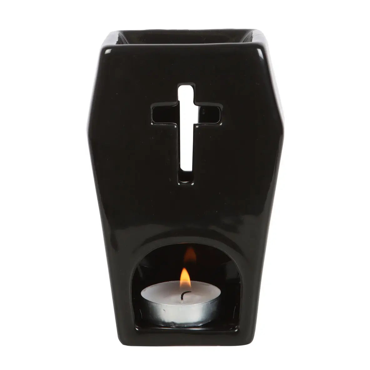 Gothic Black Coffin Oil Burner